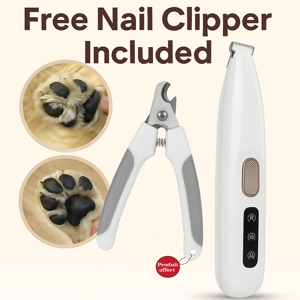 Tondeuse électrique pour animaux – Chiens & Chats | Silencieuse & Rechargeable 🐶🐱 + Coupe-ongles OFFERT !