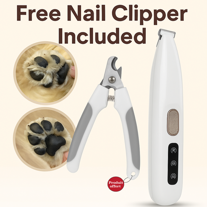 Tondeuse électrique pour animaux – Chiens & Chats | Silencieuse & Rechargeable 🐶🐱 + Coupe-ongles OFFERT !